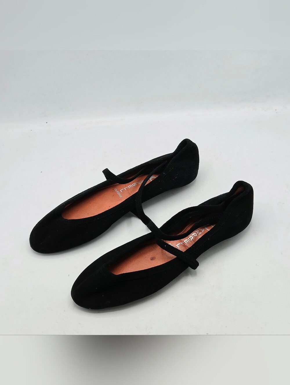 Jeffrey Campbell XSTER Black Suede Ballet Flats Cross Strap Mary Jane Womens 7.5 - Picture 3 of 16